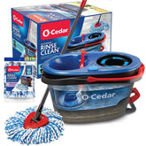 O-Cedar RinseClean Spin Mop & Bucket System Cleaning Tools and Accessories + 2 Pack Cleaning Tool Refills