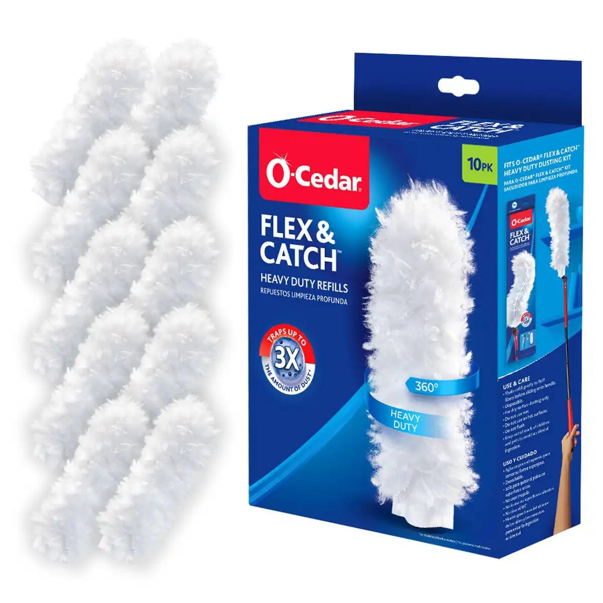 O-Cedar Flex & Catch Duster Refills - 10ct: Multipurpose, Multi-Surface, Unscented