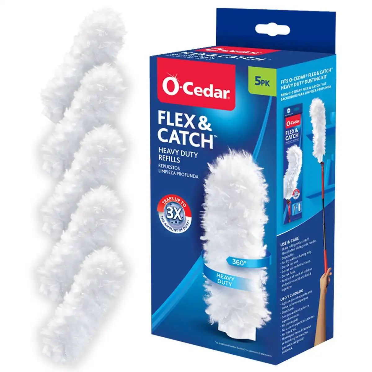 O-Cedar Flex & Catch Duster Refills - 5ct: Multipurpose, Multi-Surface Duster Refills